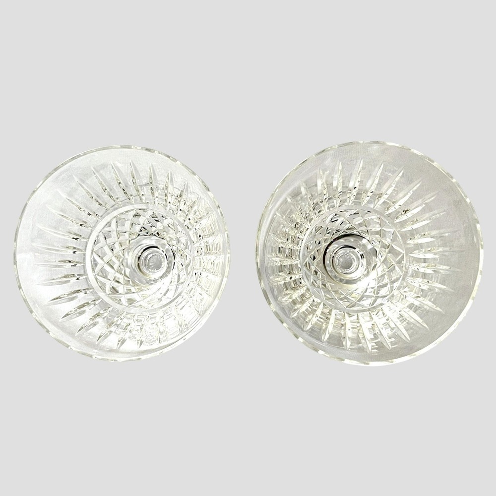 Waterford Tramore Water Goblets Set of 2 Crystal Footed Glasses 5 5/8" Tall - Picture 4 of 8
